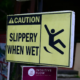 slippery when wet sign