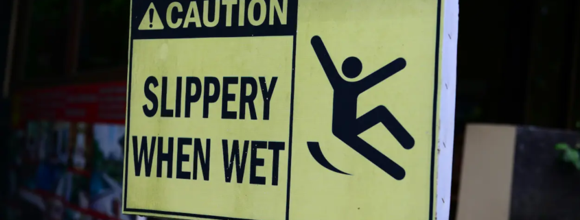 slippery when wet sign